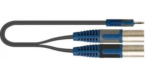 Cable De Audio Quiklok De 1 Plug 3.5 A 2 Canon Macho 5 M