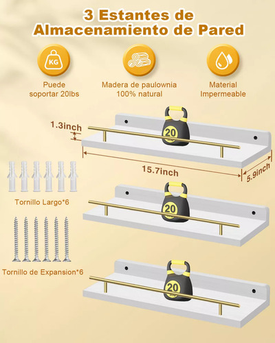 Topón De Baño Repi Con Estantes De Madera Modernos Y Flotant