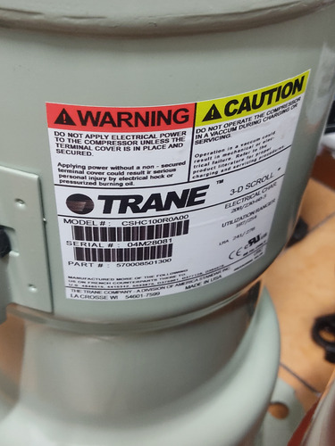 Compresor 10ton Trane Piston Y Scroll R22 220v Y 440v