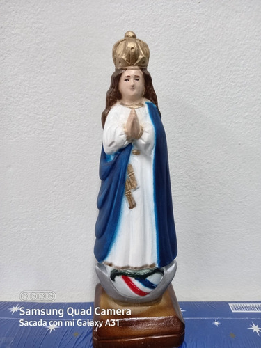 Imagen Religiosa Virgen Caacupe 20cm De Alto En Yeso