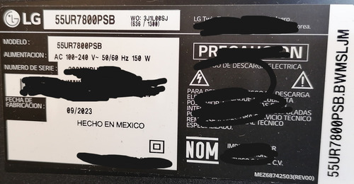 Tiras Led Lg 55ur7800psb Ssc_y23 Slim Trident _55ur80 /75 (Usado)