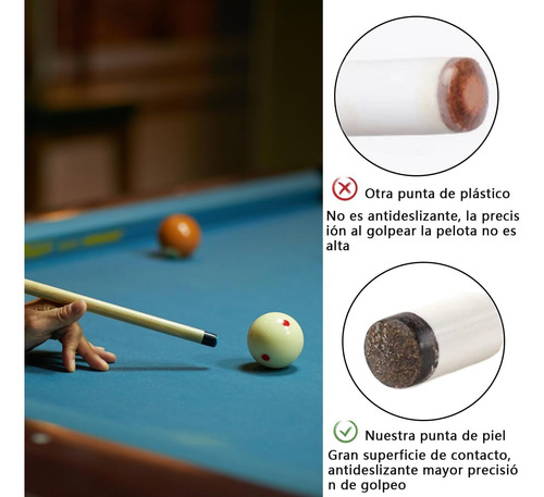 4 Tacos De Billar Desarmable De Maple Profesional Snooker Negro Flecha