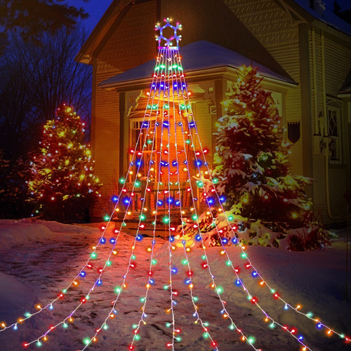 Danli - Guirnalda De Luces De Copo De Nieve, 320 Luces Led D