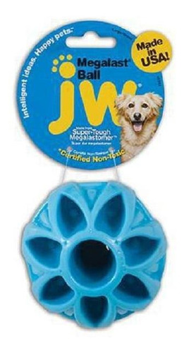 Bola Recheável Jw Megalast Ball Médio Azul P/ Cães