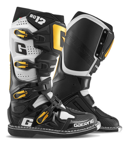 Bota Gaerne Cross Sg 12 - Forge - Preto/dourado