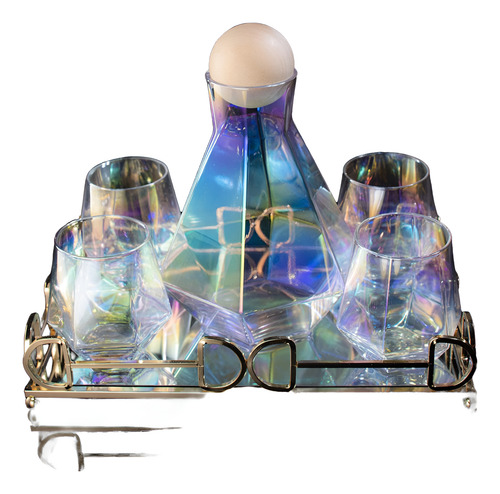 Set Jarra 1300ml Y4 Vasos 300ml Mod Diamante Versatil Licor