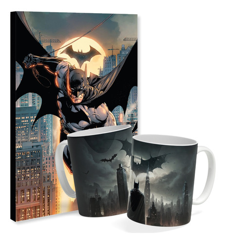 Mug Batman + Poster Decorativo, Combo Regalo Batman