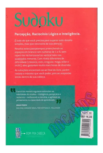 Livro Coquetel Sodoku Página Branca Livro 37 38 39 40 42 E44