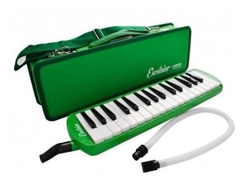 Melodica Excelsior 32 Con Estuche, Verde Qm32b-gr