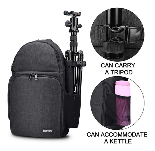 Imagen 5 de 9 de Mochila Para Camara Reflex Nikon Canon Sony Tripode Lente
