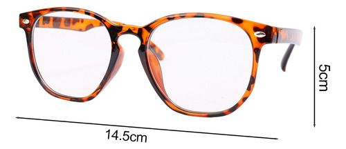 Gafas Ovaladas Simples, Unisex, Retro, Con Diseño De Leopard