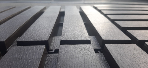 Kit 15 Deck Madeira Plástico Encaixe Modular Varanda Marrom-escuro