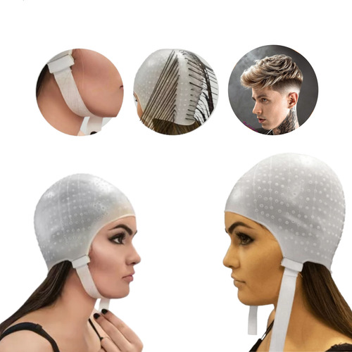 Touca Silicone Cabelo Mechas Luzes Reflexo Peluqueiro Dompel