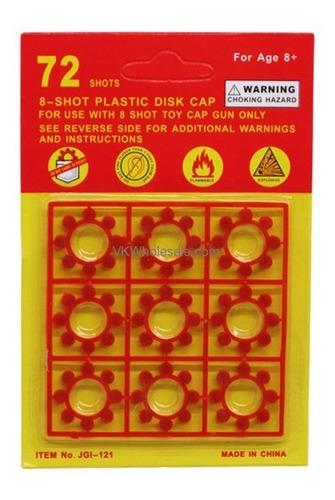 Imagen 2 de 3 de Revolver Largo De Juguete Plastic De Fogueo + 72 Fulminantes