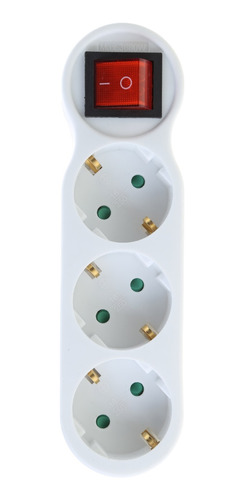 Adaptador De Corriente Europeo De 3 Conectores De Pared, Enc