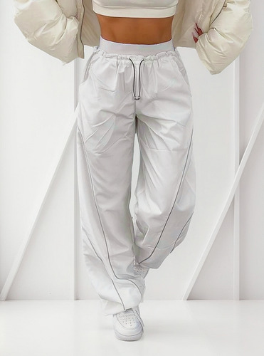 Pantalones Deportivos Elásticos De Cintura Ancha Para Mujer