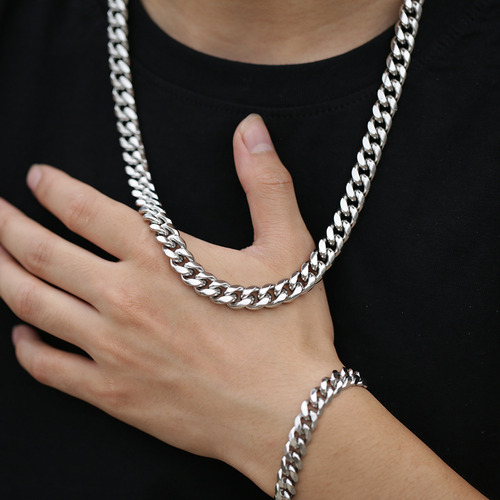 Pulsera Cuban Link Para Hombre Hip Hop29 De Acero Inoxidable