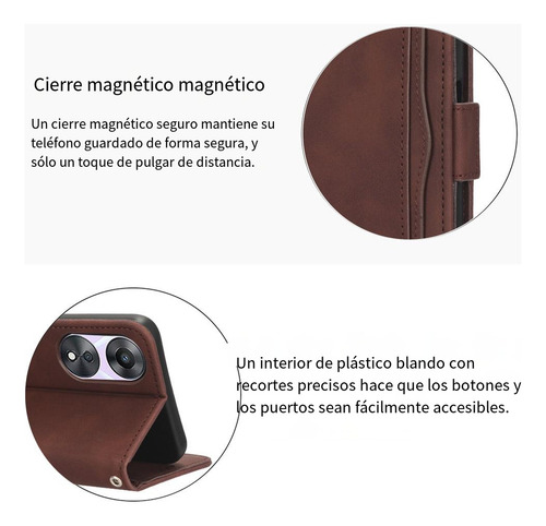 Funda Tipo Cartera Para Oppo A5 Pro 5g Funda De Piel Con Ranura Para Tarjetas