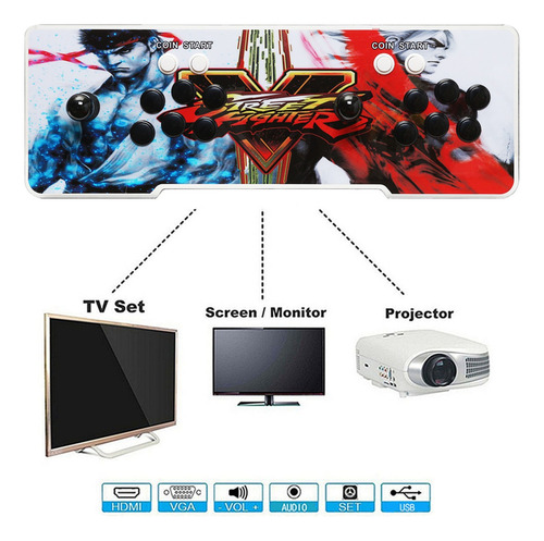 Fightstick Control-tablero Arcade Plug And Play Edition