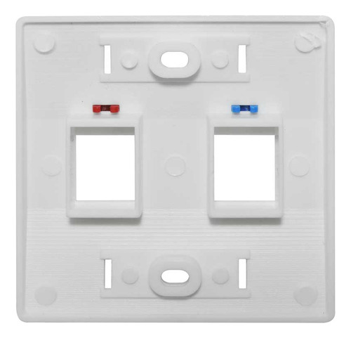 Espelho 3x3 C/2 Saídas Rj45 Rj11 Fixo Amp Furukawa Unidade Cor Branco