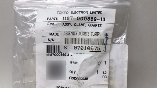 Tokyo Electron 1187-000869-13 Clamp Assembly Quartz Flan Ccb