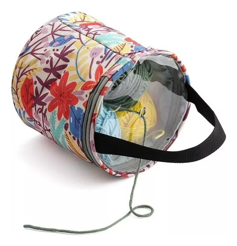 Bolso Impermeable Porta Tejido Lanas Palillos Y Crochet