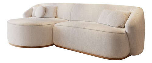Sofá Blend Com Chaise - Bianchi Móveis Bege Linho