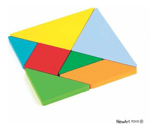 Brinquedo Desafio Tangram De Madeira Newart Toys