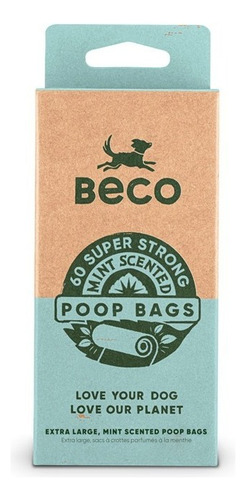 Beco Pack 4 Rollos Bolsas Biodegradables Olor Menta 60u