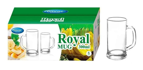 Imagen 2 de 4 de Jarra De Cerveza Vidrio 300 Ml X6 Unid. Tariq