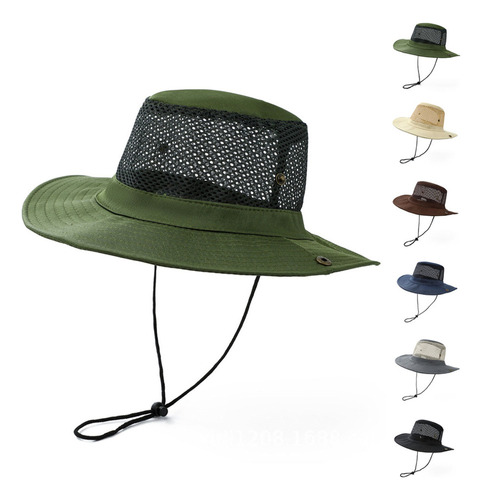 Sombrero De Malla Con Protección Solar Upf 50+ For Hombre,