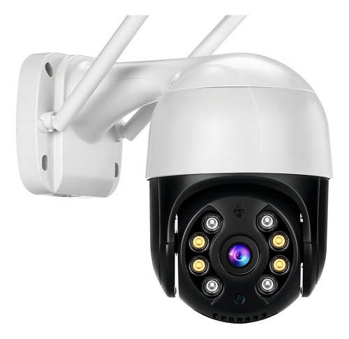 Camera De Segurança Residencial A Prova D'agua Gira 360 Wifi Cor Branco