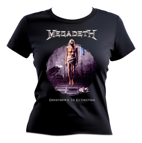 Camiseta Dama Estampada  Megadeth Countdown To Extinction
