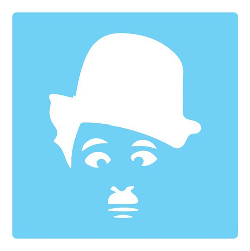 Stencil De Parede Chaplin - 55 X 55cm - Ref 360