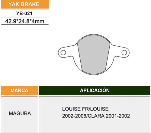 Pastilla De Freno Bicicleta Magura Louise Clara, Yak Brake