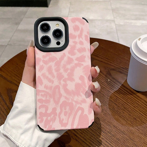 Funda Case De Silicon Colores Serie Para iPhone Uso Rudo De Estampado Leopardo