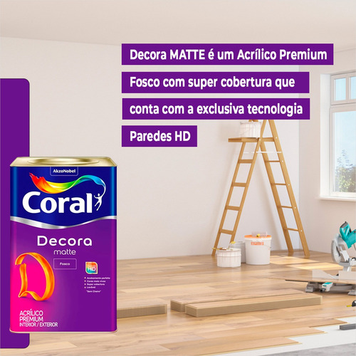 Tinta Coral Decora Matte Fosco Cores Mais Vivas