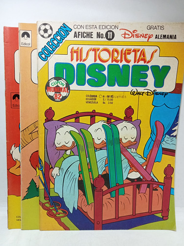 Historietas Disney - Walt Disney - Edicol - 3 Revistas 