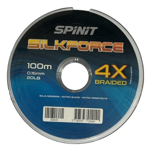 Multifilamento Pesca 0.16mm 20lbs 100m Spinit Silkforce 4x 