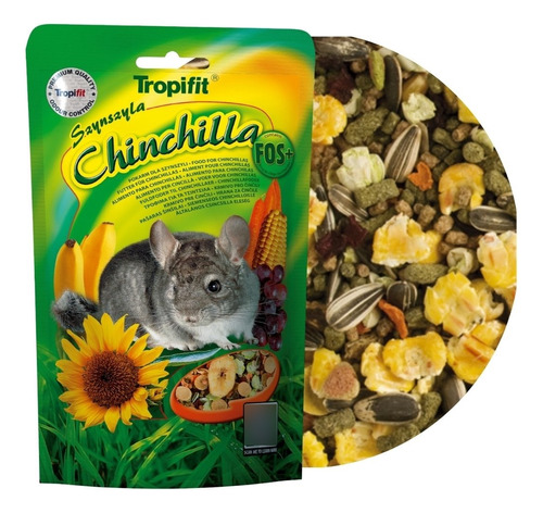 Alimento Tropifit Chinchilla Cereal Alfalfa 500g Roedores