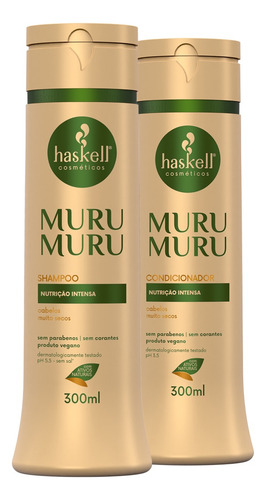 Kit Shampoo E Condicionador Haskell Murumuru 300ml + Brinde