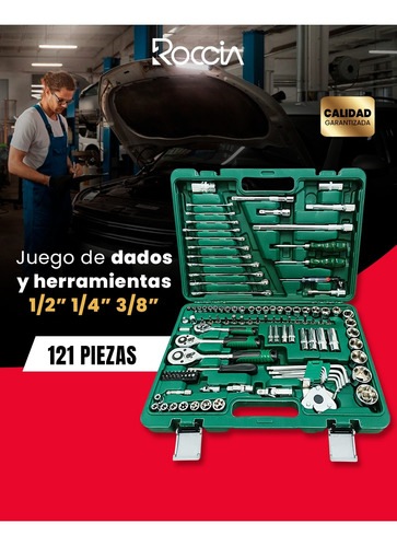 Kit Juego De Dados Y Llaves 121 Piezas Lo Mejor