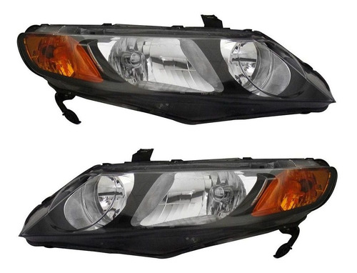 Par Faros C/ambar Civic Sedan 2006 2007 2008 2009