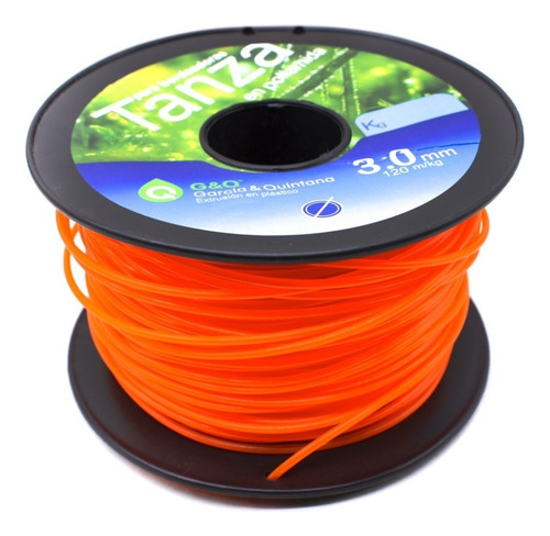 Tanza Bordeadora Redonda 3mm 140m Uruguay Color Naranja