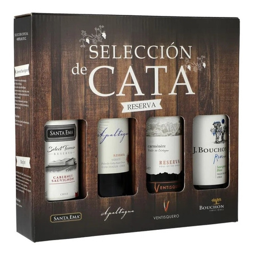 Estuche Selección De Cata Reserva 4 Vinos De 375 Cc 