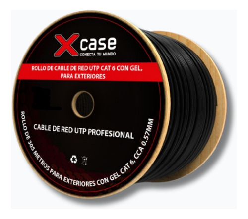 Cable Utp 305mts Xcase Cat6 Doble Forro P/exterior Con Gel