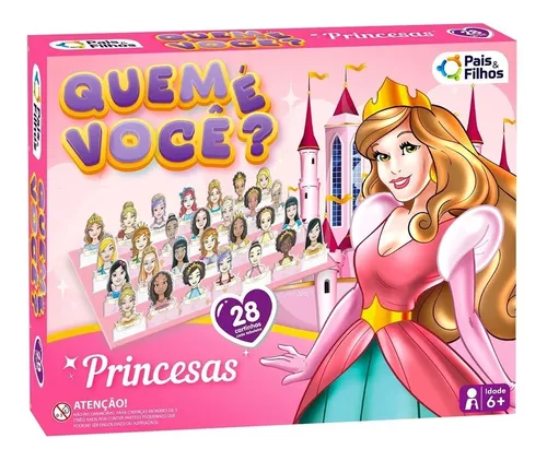 Jogo Infantil Quem É Você Princesas Meninas Estilo Cara Cara