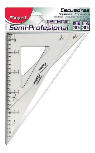 Escuadras Maped Acrilico 28cm Set 45/60º