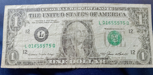 Numismática.billete De 1 Dólar Serie 1995. (Usado)