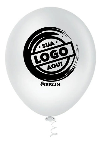 Imagem 1 de 1 de 200 Balão (bexiga) Personalizados Com Seu Logo N09 - 2 Lados